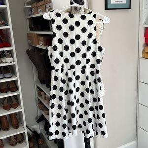 Dress - white and black polka dot dress size small